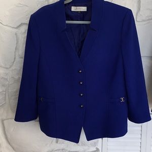 Arthur Levine Tahari royal blue lined jacket